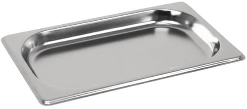 Vogue GM312 1/4 Gastronorm sartén de acero inoxidable, 20 mm