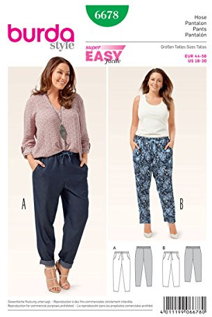 Burda B6678 Patron de Couture Pantalon Papier Blanc 19 x 13 x 1 cm