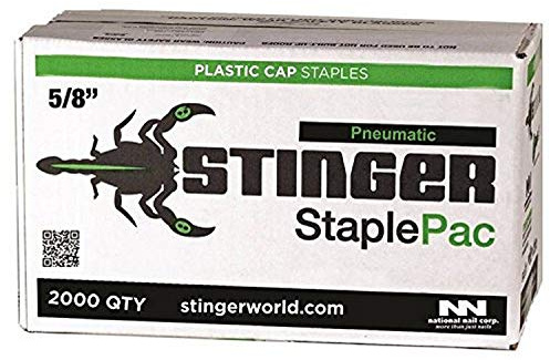 5/8 StaplePac - Cap Staples for use with CS58 Stapler, 20ga (2000 ct), STINGER 0136360