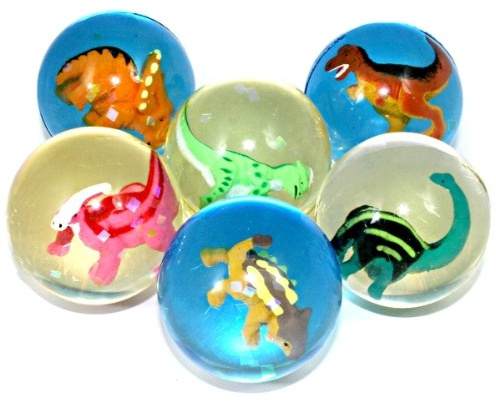 Pallina in gomma da 45 mm, con dinosauro assortiti