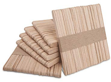 PW INTERNATIONAL Sachet de 300 Batonnets Plats en bois 93 mm