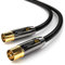deleyCON 1,5m 4K TV Antennenkabel Koaxialkabel TV-Kabel HDTV FULL HD - IEC-Stecker zu IEC-Buchse - Metallstecker - Analog Digital - Schwarz