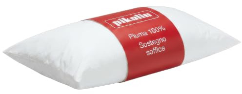 Pikolin Home - Almohada de Fibra Hipoalergénica - Funda Exterior de Algodón con Tratamiento Antiácaros - Firmeza Baja, Dormir Boca Abajo, 135 cm, 135 x 40 cm