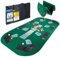 GOODS+GADGETS XXL Pokertisch-Auflage 160 x 80 cm Faltbare Pokerauflage; Poker-Zubehör Pokermatte Tisch-Auflage mit hochwertigem Filz; mit 8 Getränkehaltern; mobil & klappbar (Grün - 160 x 80 cm)