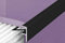 1 Stück | Rand Fliesenleiste | Alu | rostfrei | Effector | 2000x23x8mm | A85 | schwarz