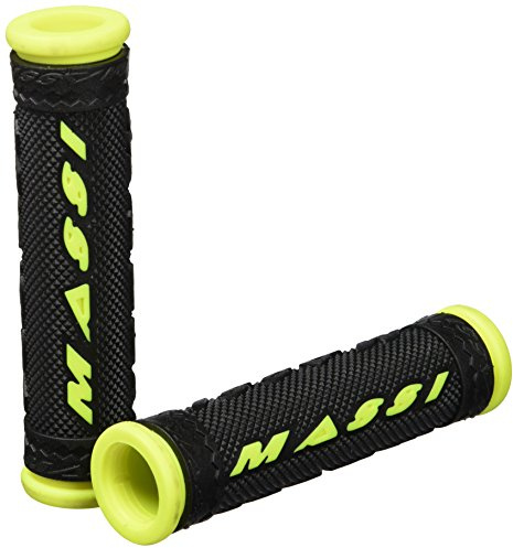 Massi Comp Double Density - Poignées pour vélo, Couleur Noir/Fluo