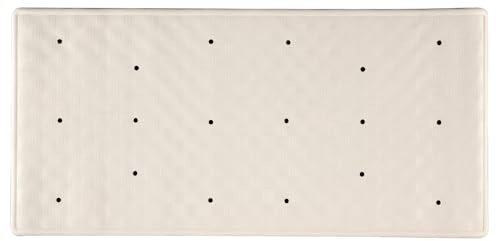 AQUALONA® Premium Bath Mat, Anti-Mould Non-Slip – Rubber, Machine Washable. BPA, Latex and Phthalate Free (Roman Cream)