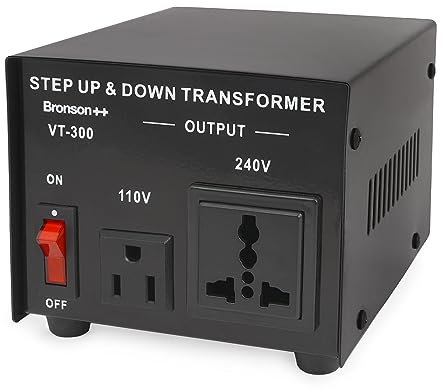 Bronson++ VT 300 Watt Transformateur USA 110 Volt Converter Convertisseur de Tension 110V 120 V - 220V 230V 240V réversible 300W - Bronson