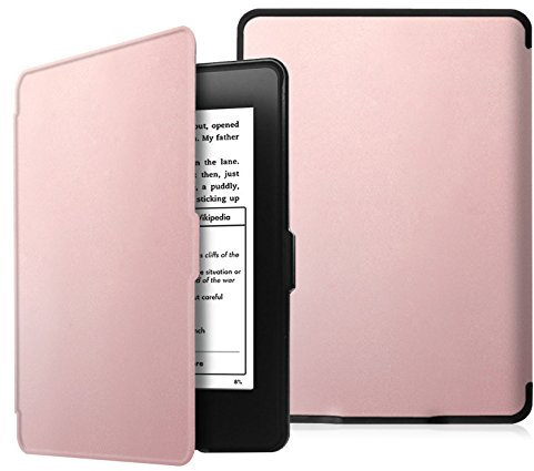 Fintie Hülle für 6 Kindle Paperwhite 2012-2017 (Modellnummer: EY21, DP75SDI) - Schutzhülle mit Auto Sleep/Wake (Nicht GEEIGNET für wasserfest Kindle Paperwhite 10./ 11. Generation), Roségold