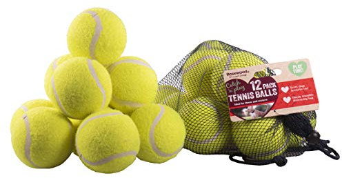Rosewood 12 Standard-Tennisbälle, Hundespielzeug