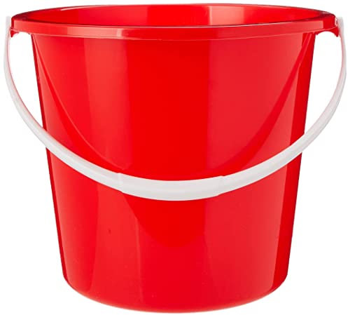 Jantex CD807 Round Plastic Buckets, Red