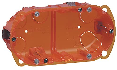 Legrand LEG90506 Batibox - Caja para empotrar (2 compartimentos, multimaterial, 50 mm de profundidad)