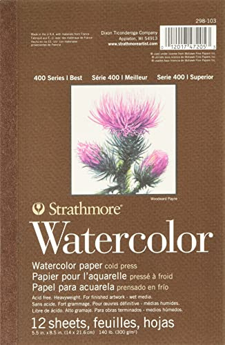 Strathmore Watercolour Paper Pad, Multi-Colour, 0.86 x 13.97 x 21.59 cm