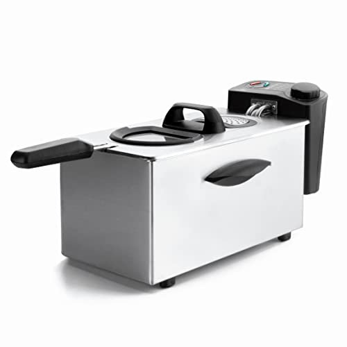 Lacor 69135 Friteuse Electrique 3.5 L 2000 W, Argent