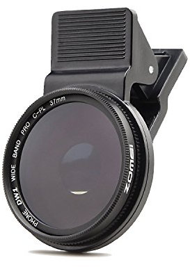 ZOMEi 37MM Professional Cell Phone Camera Circular Polarizer CPL Lens for iPhone 6S / 6S Plus/Samsung Galaxy/Windows and Android Smartphones