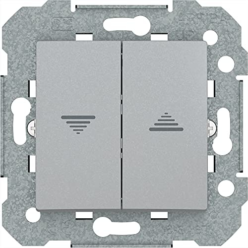 BJC Viva - Doble pulsador de persiana, Plata Luna ,23565-PL
