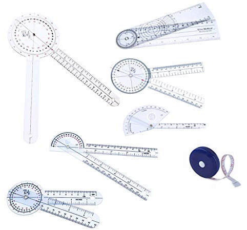 EMI 6 delar goniometer-set plus måttband – 7 stycken totalt EGM-431