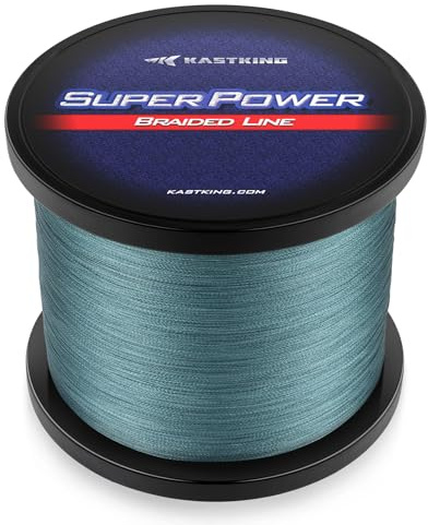 KastKing Superpower Braided Fishing Line,Low-Vis Gray,10 LB,327 Yds