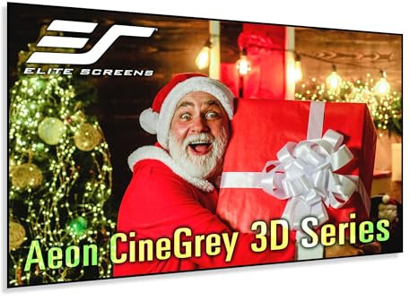 ELITE SCREENS AEON- Rahmen Projektionsleinwand / 100 inch: 222 x 125 cm / 16:9 format / 3D CineGrey Leinwandtuch für Standard Beamer/ AR100DHD3