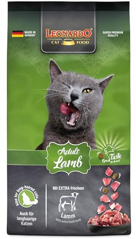 LEONARDO Adult Lamb [7,5kg] Katzenfutter | Trockenfutter für Katzen | Alleinfuttermittel für ausgewachsene Katzen Aller Rassen ab 1 Jahr