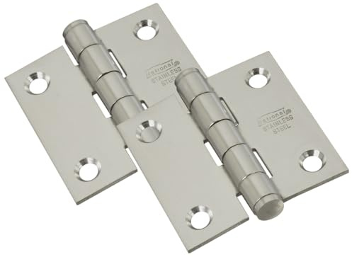 National Hardware Heavy Duty Door Hinges, 2, 2-Pack, Stainless Steel