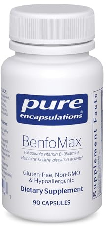 Pure Encapsulations BenfoMax 90's - 200 mg Benfotiamine - Vitamin B1 Thiamin Supplement - Supports Heart & Metabolism Health - Vegan & Non-GMO - 90 Capsules