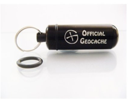 Geocaching - Micro Capsule Official Geocache 5 cm - Noire