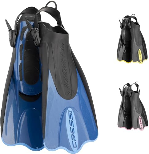 Cressi Palau Saf Fins - Palmes Courtes Réglables pour la Natation et Le Snorkeling, Unisexe Adulte