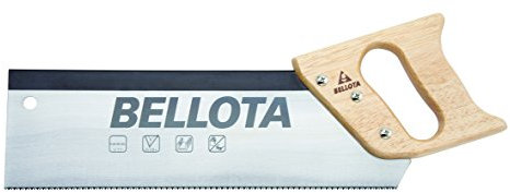 Bellota 4561 - Serrucho costilla, sierra para madera de acero (300mm), Negro