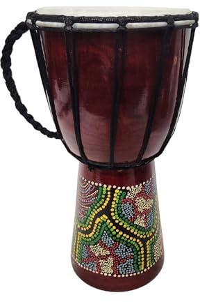 DJEMBE DRUM BONGO CONGO 12 TALL HAND CARVED AFRICAN ABORIGINAL WOOD HAND PAINTED IMPORTER DIRECT TO YOU BEST PRICE FOR THE QUALITY