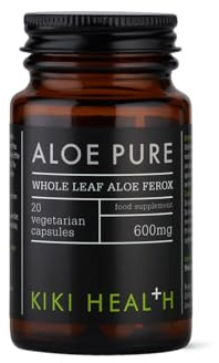 KIKI Health - Aloe Pure Capsules - 100% Freeze-Dried Aloe Ferox - Natural Digestive Cleanse & Gut Health Support - Bowel & Intestinal Health - Toxin Flush & Detox Supplement - 20 Capsules