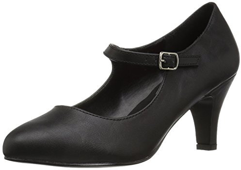 Pleaser Pink Label Women's Div440/Bpu Dress Pump, Black Faux Leather, 15 M US