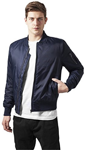 URBAN CLASSICS Chaqueta de Hombre cortavientos de invierno yotoño, tipo bomber de la vieja escuela, acolchada y muy ajustada, tallas S - 5XL