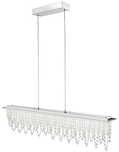 GLOBO LED Hänge Leuchte Kristall Pendel Höhe verstellbar Fernbedienung Tageslicht Decken Lampe dimmbar 68405-24H