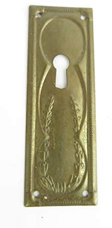 Clever-Deko Fitting Brass Key Rosette Keyhole Rosette Cabinet Drawer Cupboard Door Antique Style Door Fitting