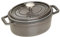 STAUB Gusseisen Bräter/Cocotte, Oval 17 cm, 1 L, Aromaregen Funktion für optimale Befeuchtung, Für alle Herdarten inkl. Induktion & Backofen, Graphitgrau