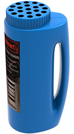 Stalwart 82-YJ487 - Esparcidor de Sal y Semillas, también para Fertilizante, descongelación/derretimiento de Hielo (Herramienta Multiusos para césped, jardín y Patio) (Azul), 5.5 Pulgadas