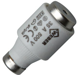 Kopp 325600013 DIAZED-Sicherungseinsatz, 500-250 V, 35 A, 5 Stück weiß diii 35a