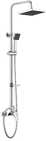 DP Robinet - Set de douche avec mitigeur argenté - réglable