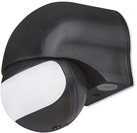 sonero IMS011 Détecteur de mouvement infrarouge - montage intérieur/extérieur, classe de protection : IP44, 180° / champ de travail 12m, noir (1 pièce)