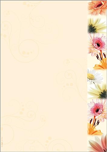 SIGEL DP788 Writing paper Flowerstyle, A4, 90 gsm, 50 sheets