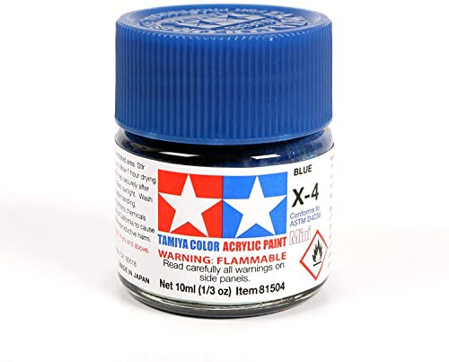 Tamiya 81504 – Acrylic paint Mini, Brightness Blue Bottle Of 10 ml, X-4