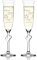polar-effekt Lot de 2 verres à champagne pour couples - Cadeau personnalisé - Verres à champagne avec gravure personnelle - Tige avec cœurs