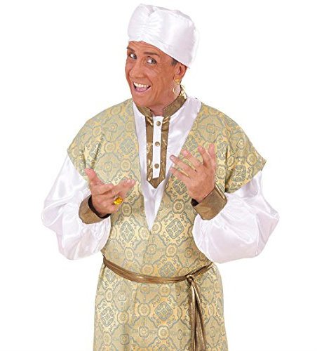 NET TOYS Weißer Araber Turban Scheich Kopfbedeckung weiß Arabischer Turban Orient Hut Sultan Kostüm Accessoire