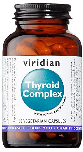 Viridian - Thyroid Complex - 60 Caps | Iodine & Selenium with Zinc, Vitamin A, Iron & B Vitamins | Normal Thyroid Function, Reduction of Tiredness & Fatigue | Nutritionist Formulated