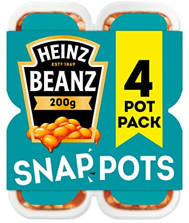 Heinz Baked Beans Snap Pots 200g (4 pack)