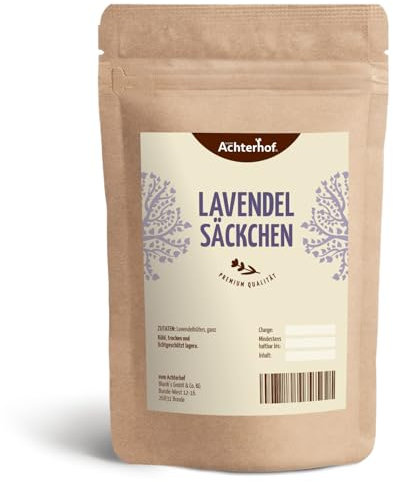 Lavendelsäckchen 10 Stück | mit je 20g Lavendelblüten | angenehm blumiger Duft | ideal für Kleiderschränke, Schlafzimmer oder als duftende Dekoration | ohne künstliche Zusätze | vom Achterhof