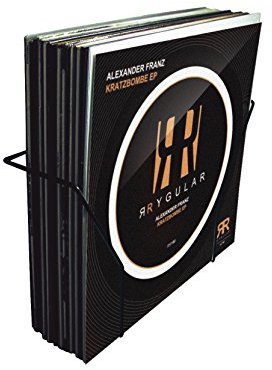 Glorious Vinyl Set Holder Smart - Minimalist in Design, Extra Light Construction, Ideal for Home Studio or Record Shop, Black