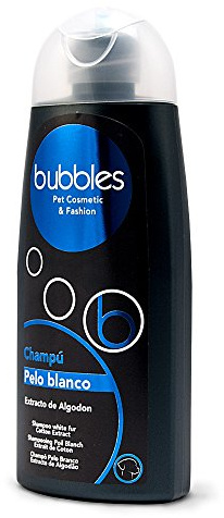 Bubble's Hundeshampoo mit Baumwoll-Extrakt für weißes Fell (250 ml)