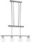 Trio Leuchten LED-JoJo-Pendelleuchte in Nickel inklusiv 4x E14, 4 Watt LED, Breite 78 cm, Höhe 85-180 cm, Glas opal matt weiß 324810407